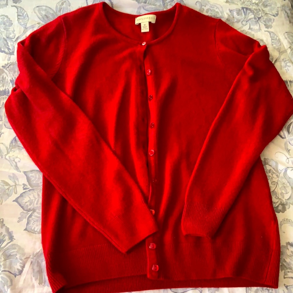 Appleseed’s Red Button Up Sweater